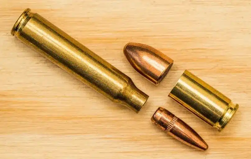 Rifle bullets are sharp, while pistol bullets are dull